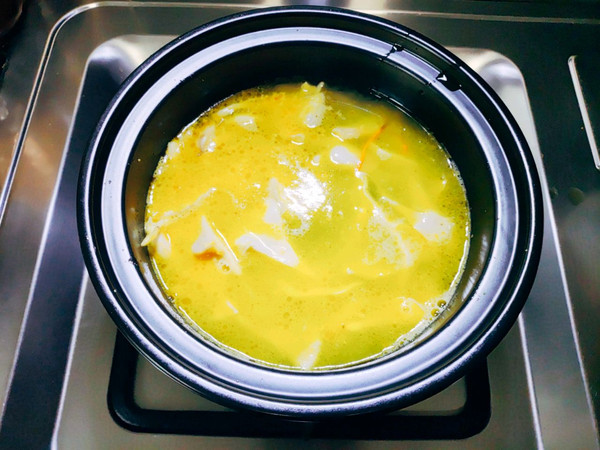 金汤虾仁豆腐羹