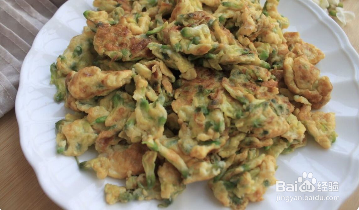 槐花炒鸡蛋的做法