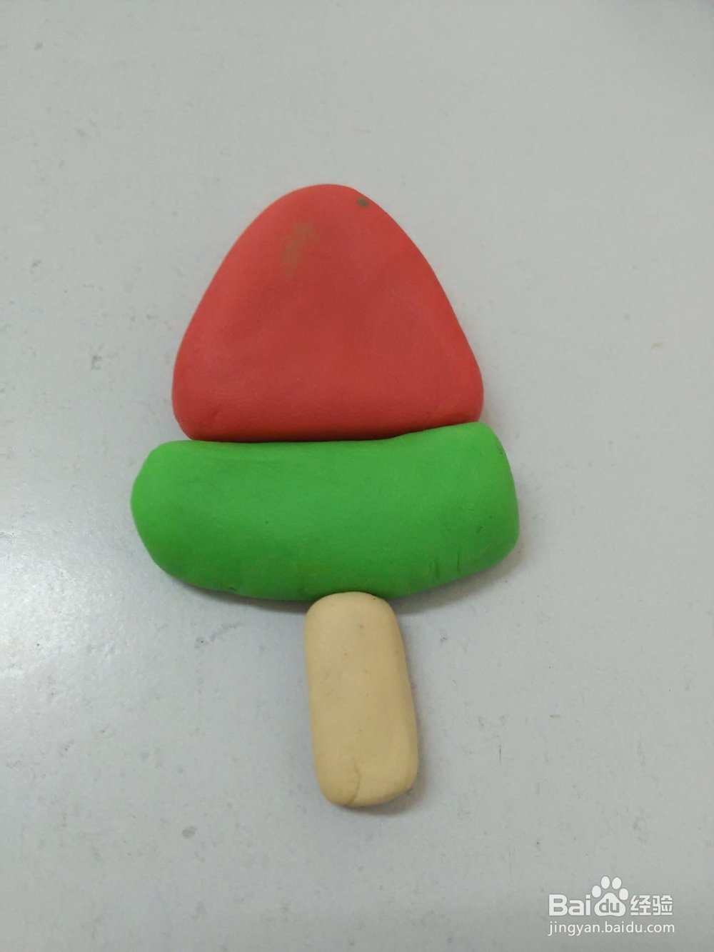西瓜造型的冰棍怎么捏