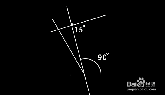 怎么用三角尺画105度角