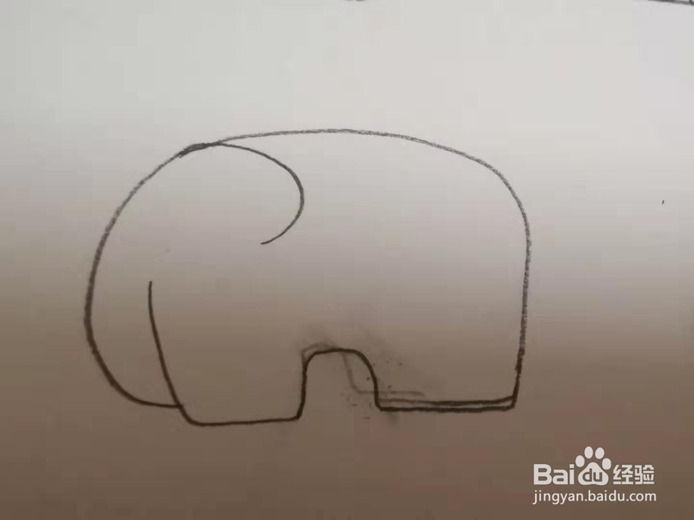 如何画简笔画的大象