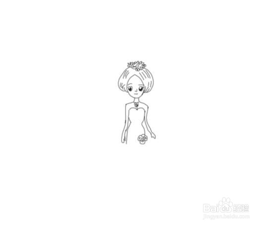 头戴小花的女孩怎么画,怎么画戴花的女孩