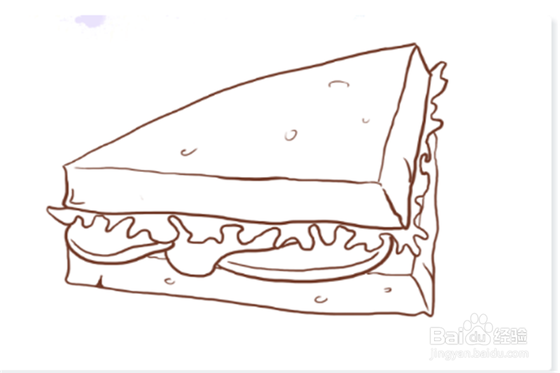 简笔画三明治 可爱图片