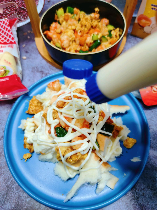 低脂沙拉虾仁吐司碎