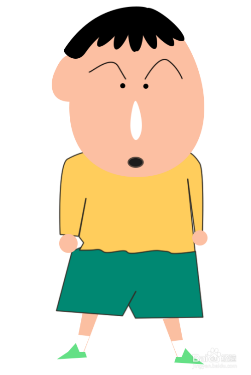 > 电脑软件 今天我来分享一下如何绘制动漫人物,以蜡笔小新的朋友阿呆