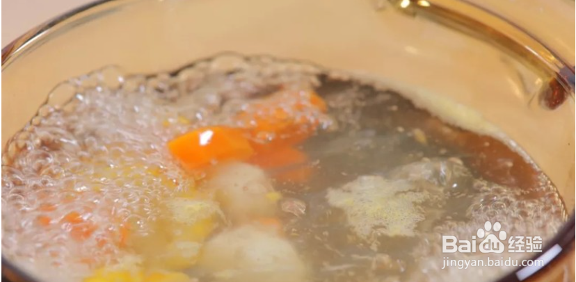 美味山药玉米肉丸汤