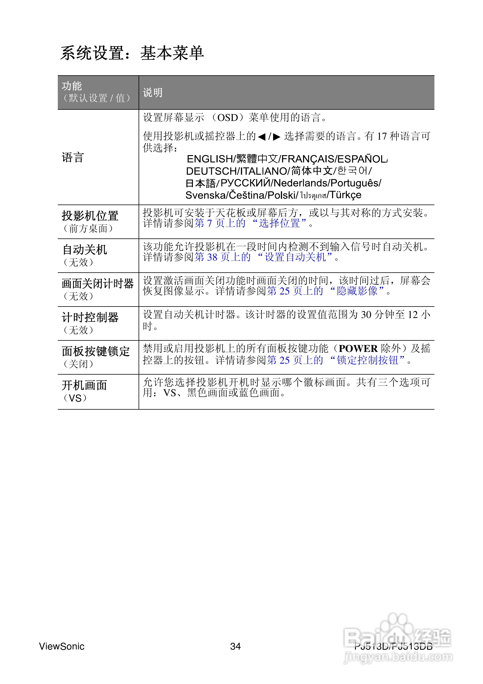 优派PJ513D投影机使用说明书:[4]