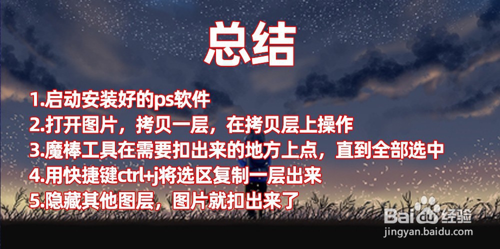 Ps的魔棒工具怎么用来抠图