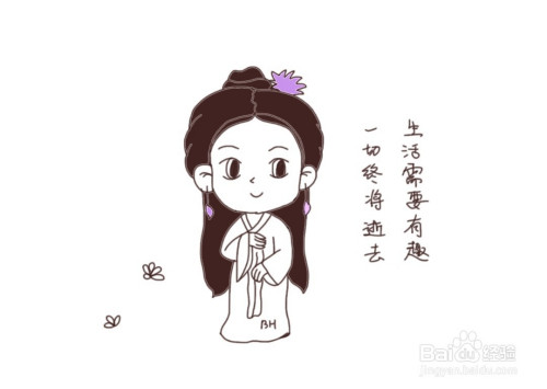 简笔画女孩画法:神仙姐姐王语嫣