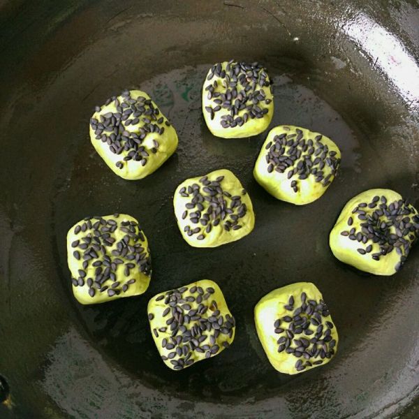抹茶豆沙六方烧