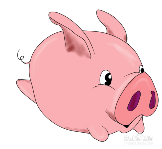 简笔画---卡通小胖猪的画法