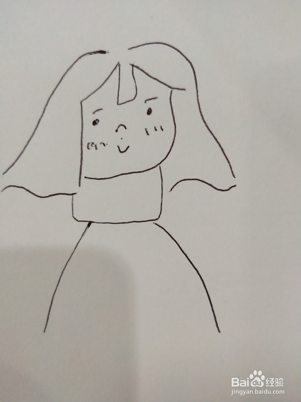 怎么画一个戴围巾的女孩