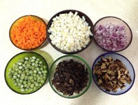 五彩缤纷炒饭的做法