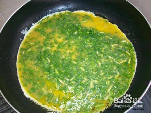 家常菜肴韭菜花蛋饼