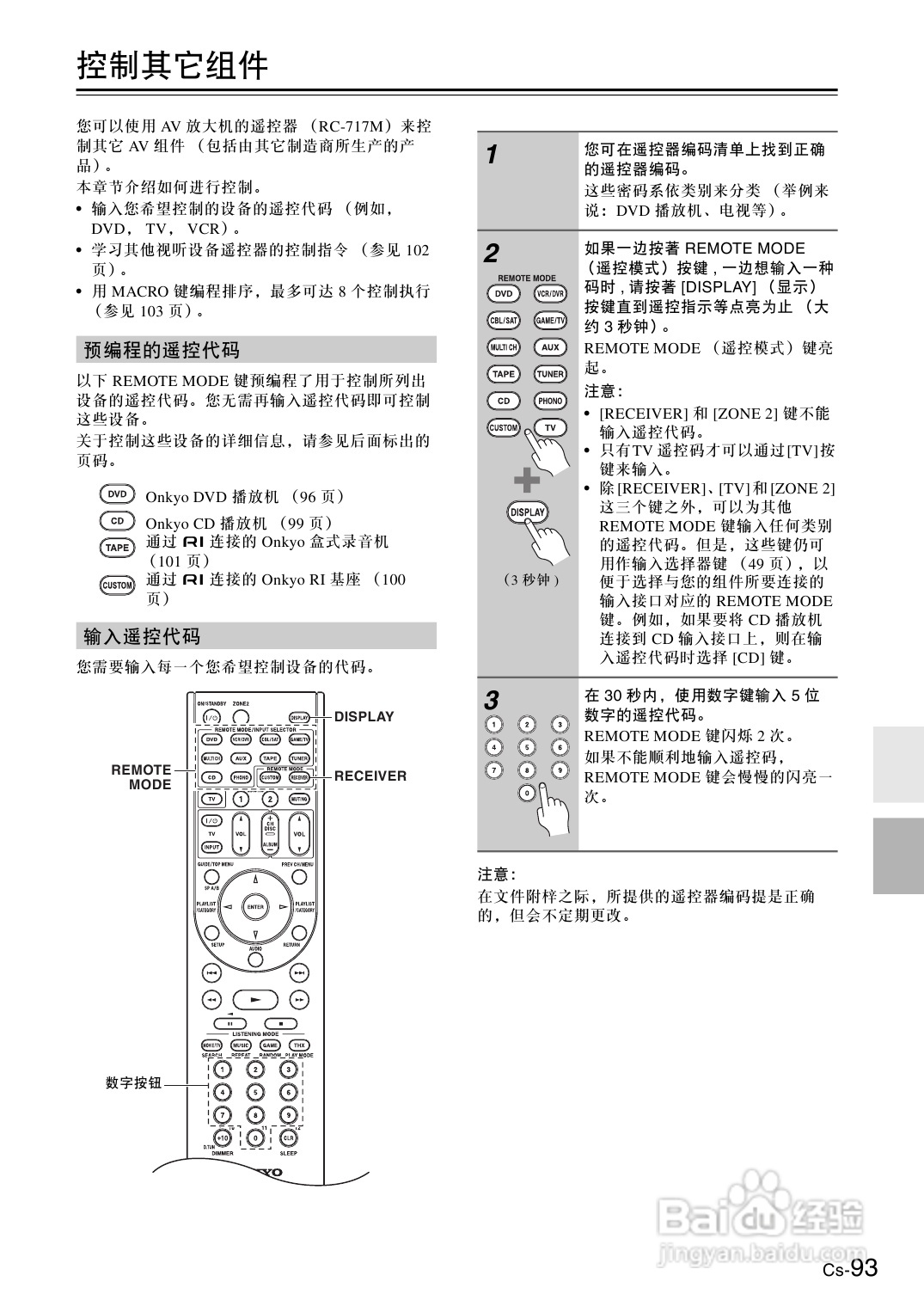 安桥AV放大机TX-SA706型使用说明书:[5]