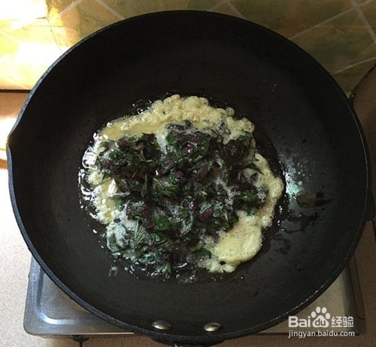 紫苏叶炒鸡蛋