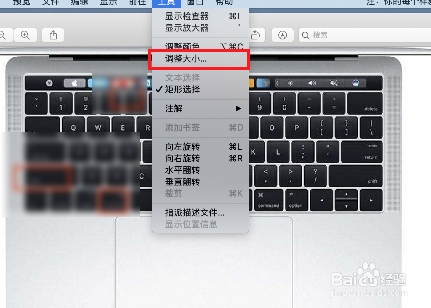 mac/苹果笔记本如何调整图片的大小和尺寸?