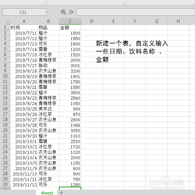Excel动态图表(切片器)