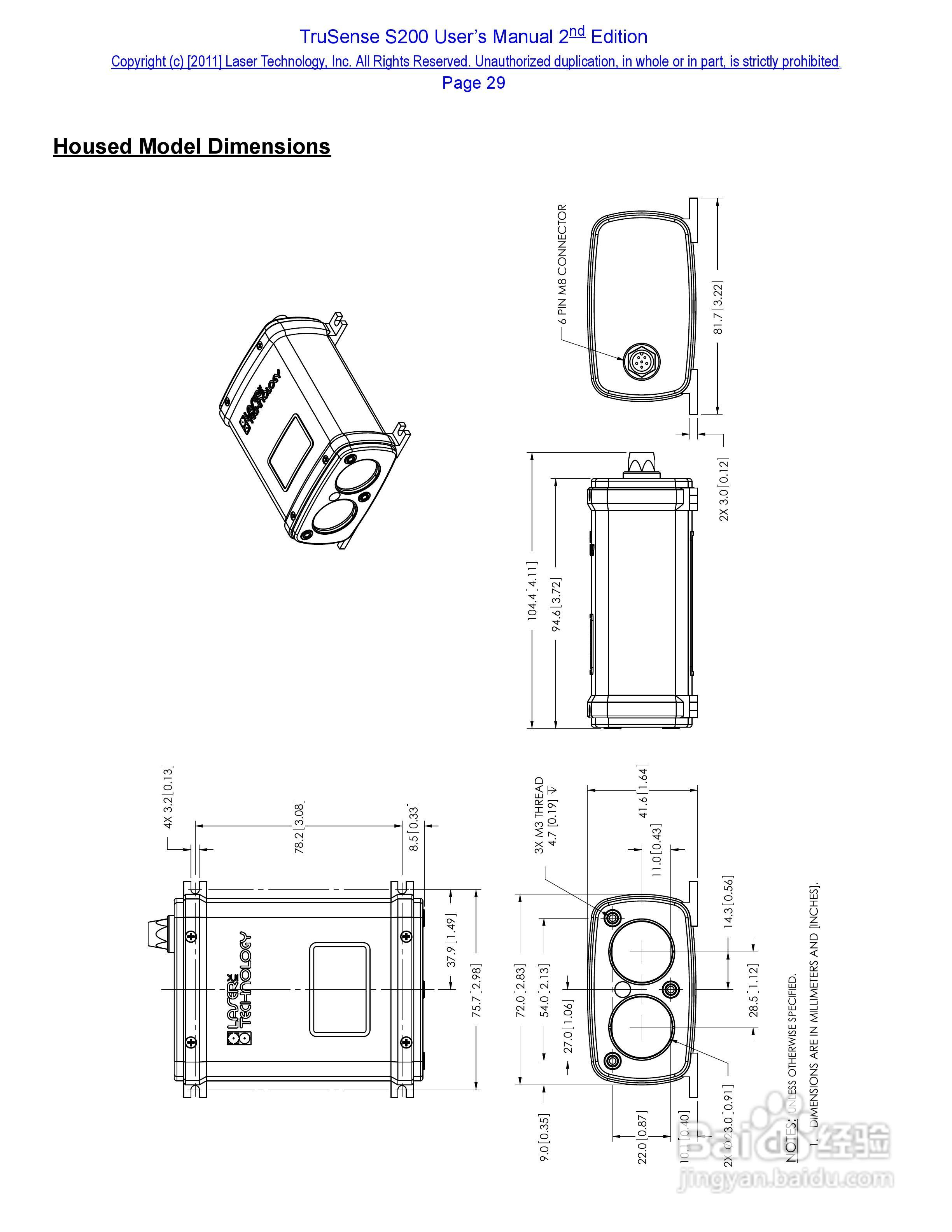 美国S200/S100激光测距传感器操作手册:[3]