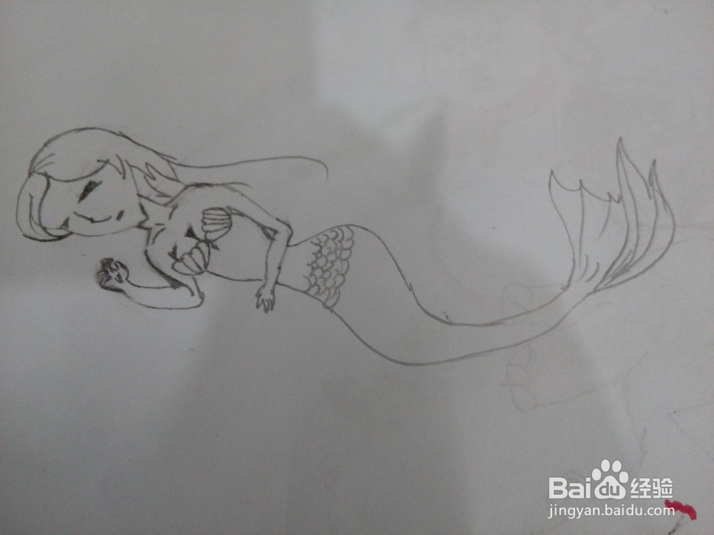 怎样简笔画美人鱼