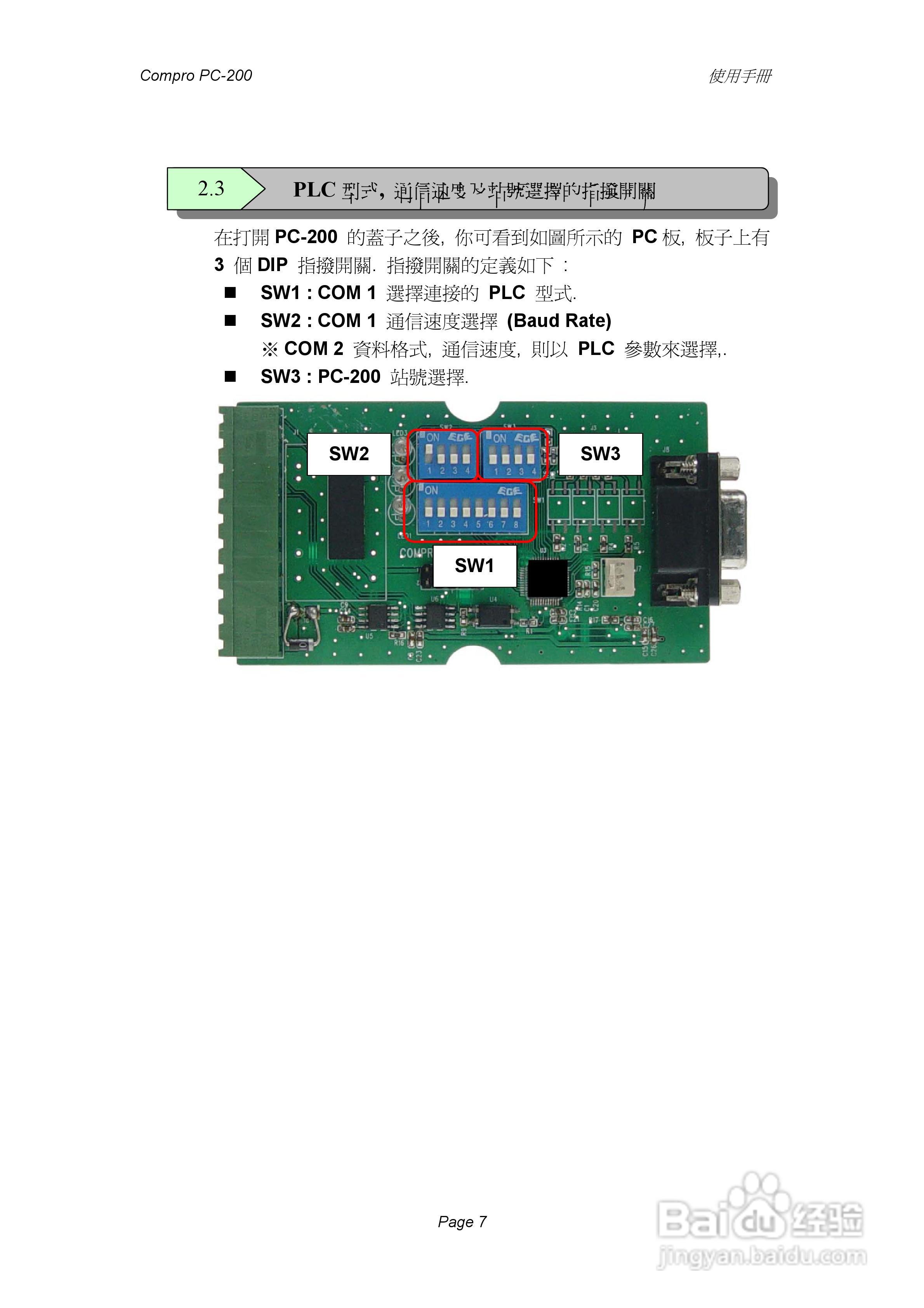 Compro PC-200通讯模块使用手册:[1]