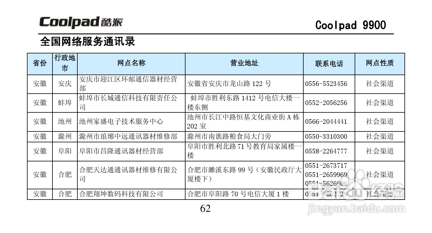 酷派Coolpad 9900手机使用说明书:[8]