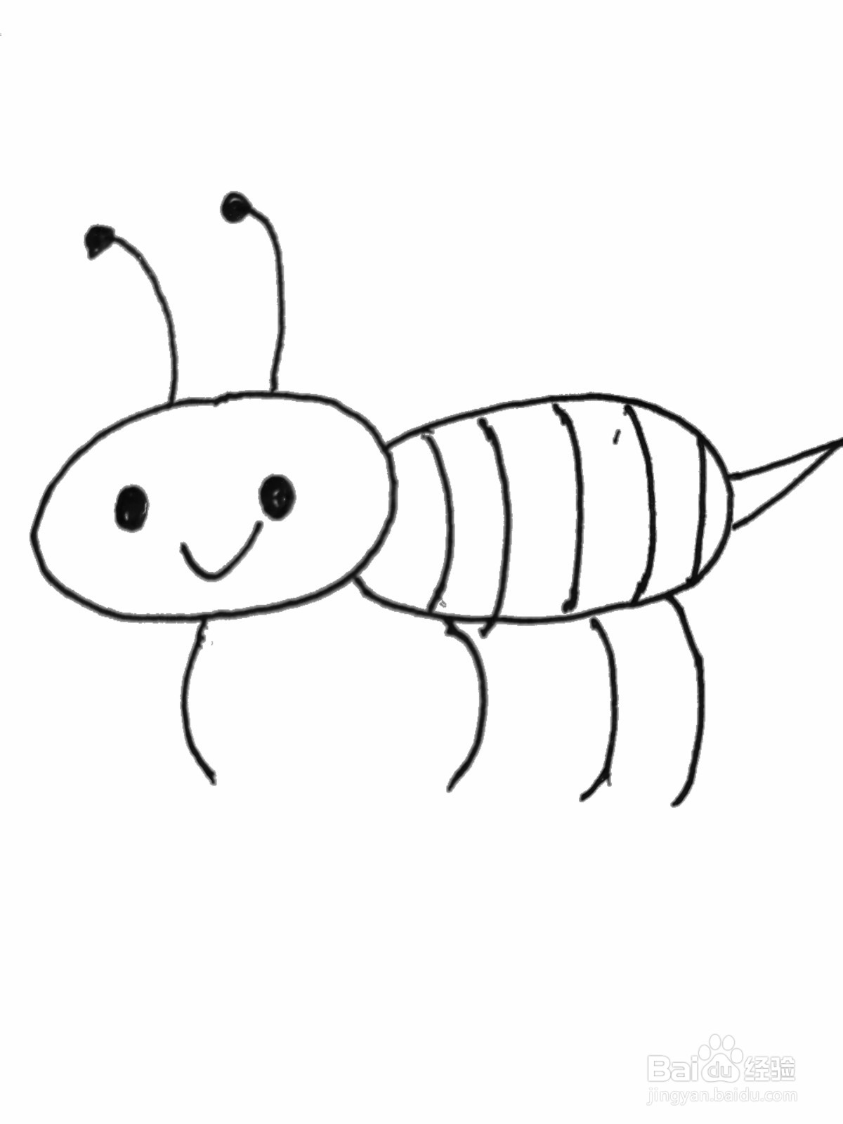 简笔画小蜜蜂绘画教程