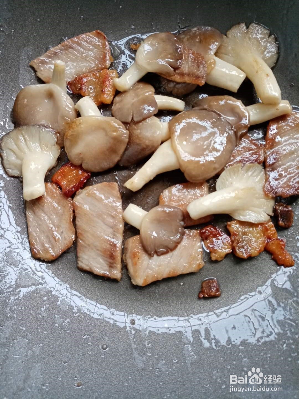 秀珍菇炒瘦肉片