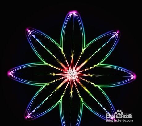 ps滤镜制作绚丽花朵教程
