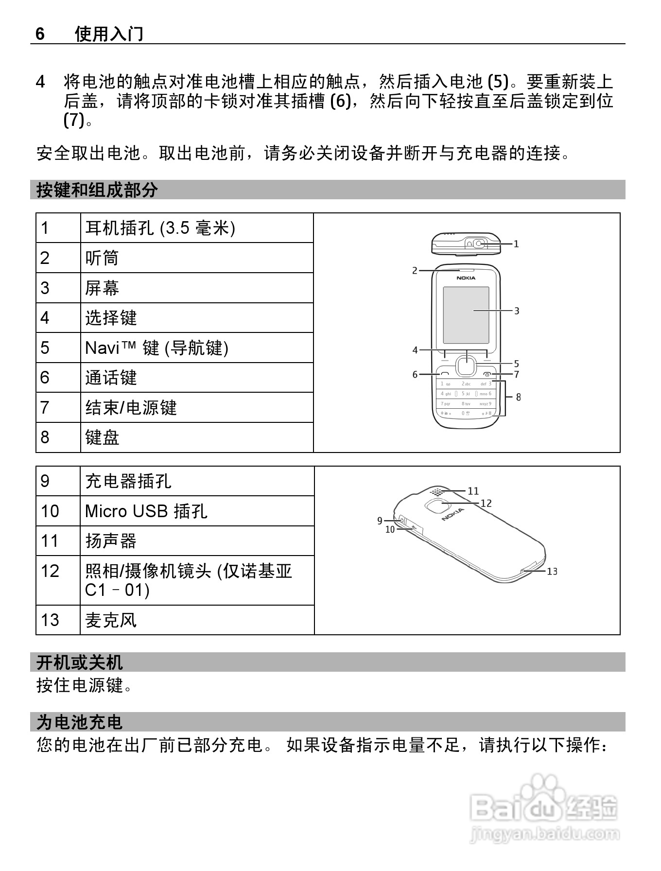 诺基亚C1-01手机使用说明书:[1]