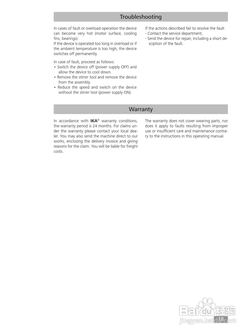 IKA RW47D顶置式机械搅拌器使用说明书:[2]