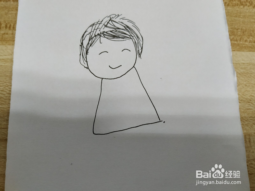 手拿圆饼转盘简笔画怎么画