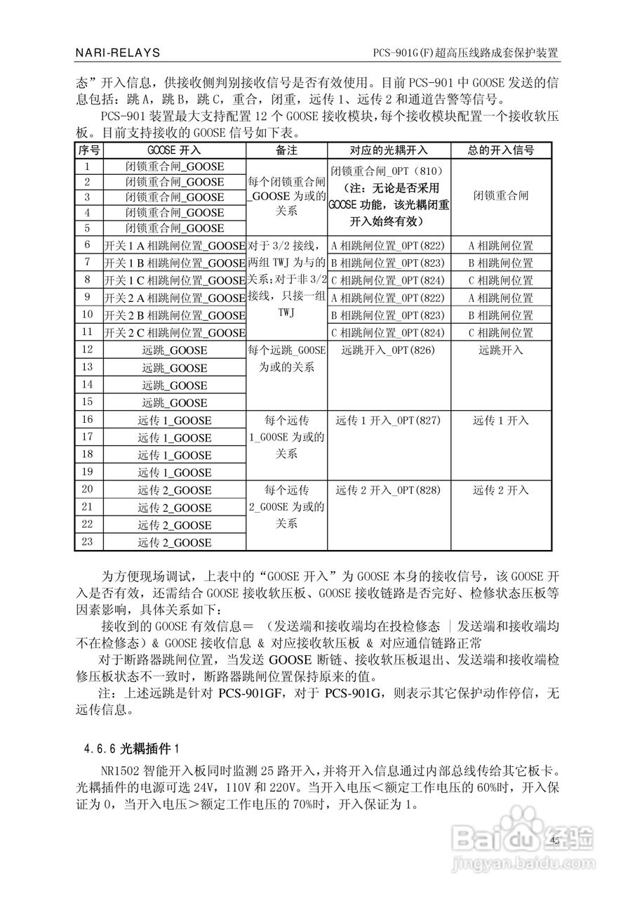 南瑞PCS-901G(F)超高压线路成套保护装置使用说明书:[6]
