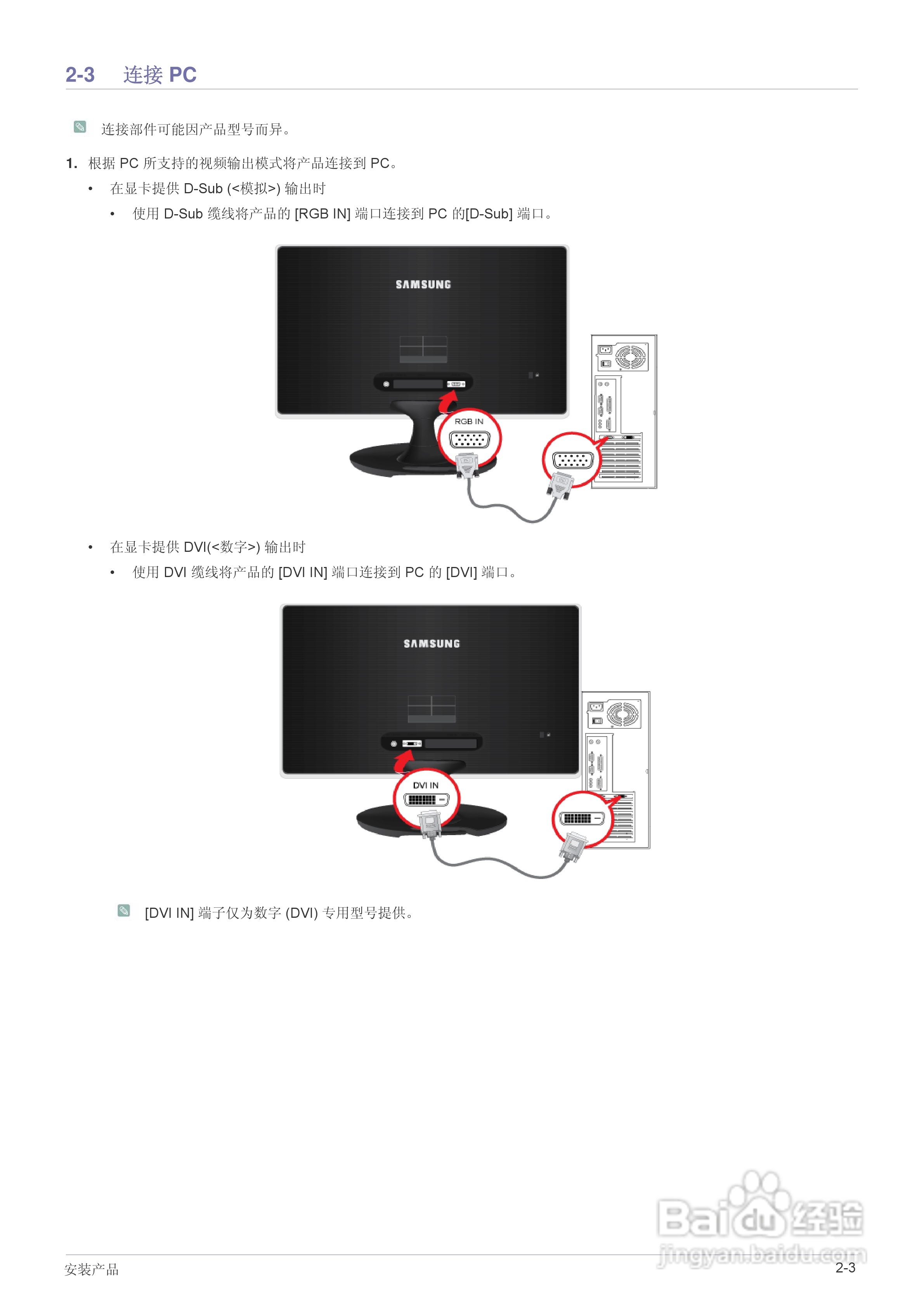 三星S23A350H液晶显示器使用说明书:[2]