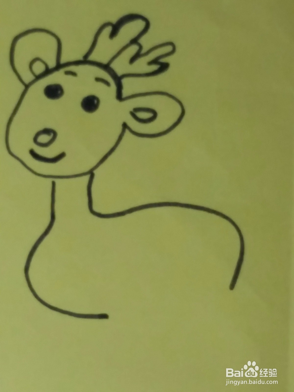 怎么画小鹿手工简笔画