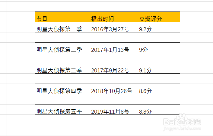 Excel2016中怎么快速删除隔行空行?序列排序即可