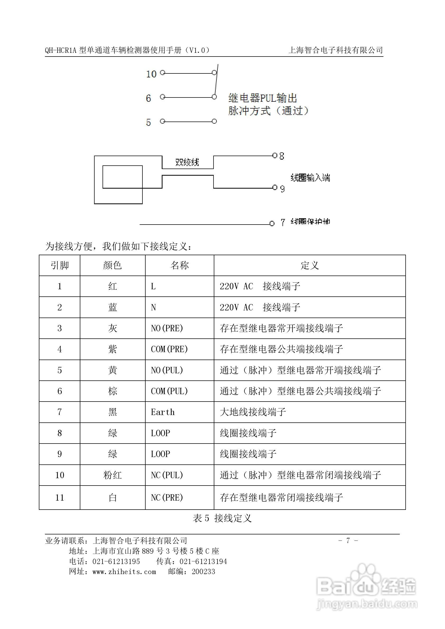 QH-HCR1A型单通道车辆检测器使用手册