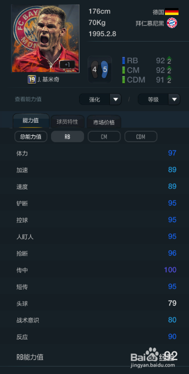 FIFA OL3新版拜仁慕尼黑球员推荐(主力上篇)