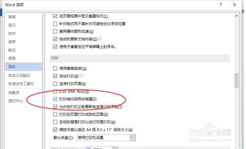 Word怎么设置只打印域代码而不打印域?