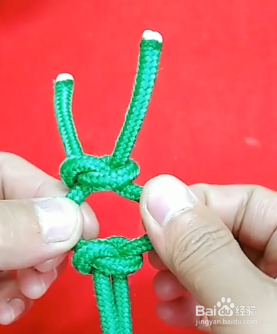 怎样制作十字吊货网结？