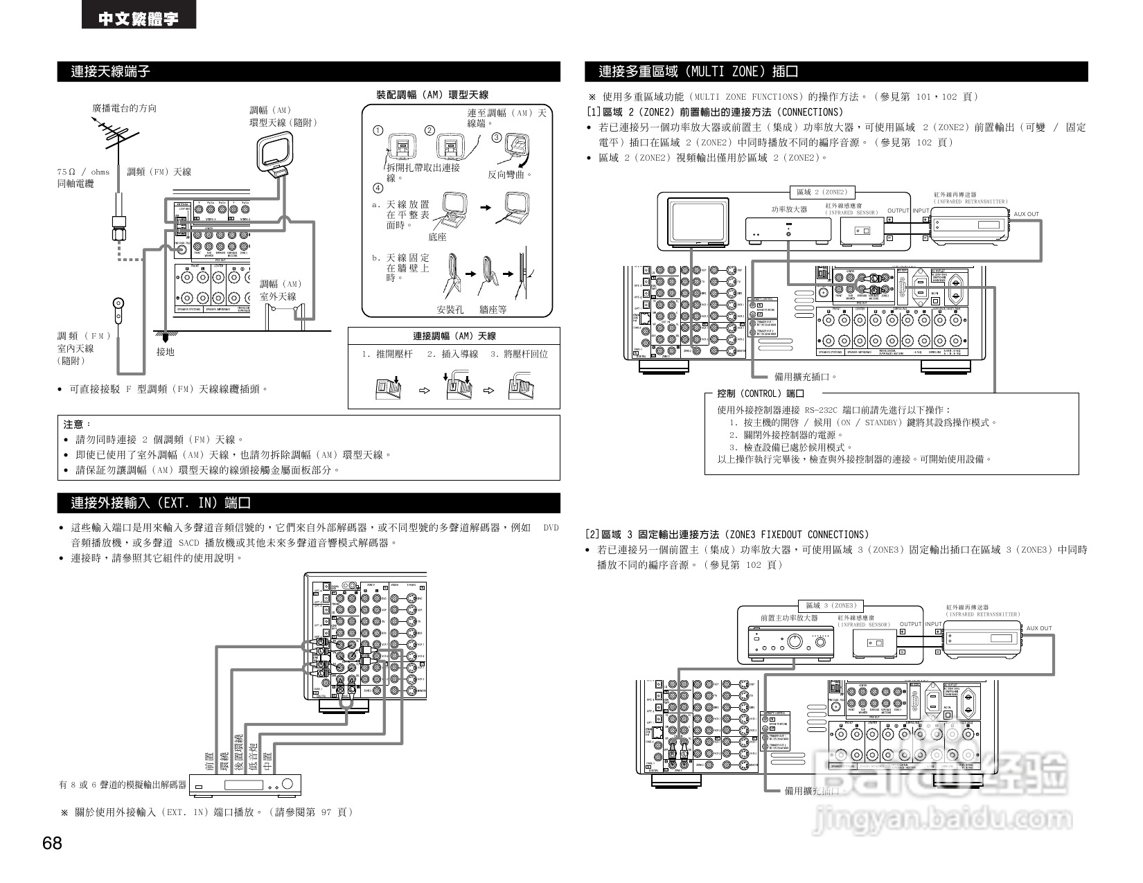 DENON AVR-3805收音环绕扩音机操作说明书:[4]