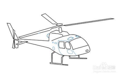 如何画直升机