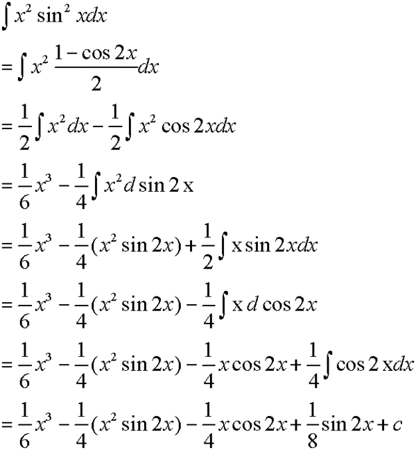 (xsinx)平方的不定积分
