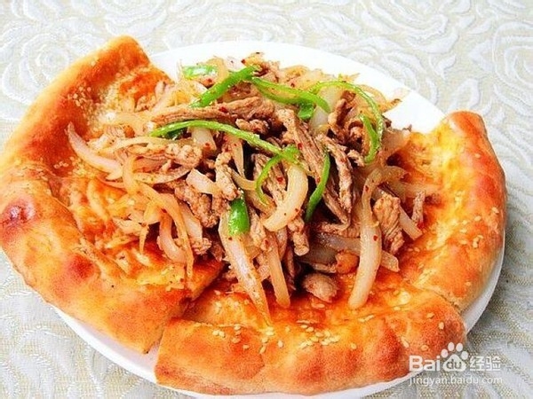 馕包洋葱炒肉的做法