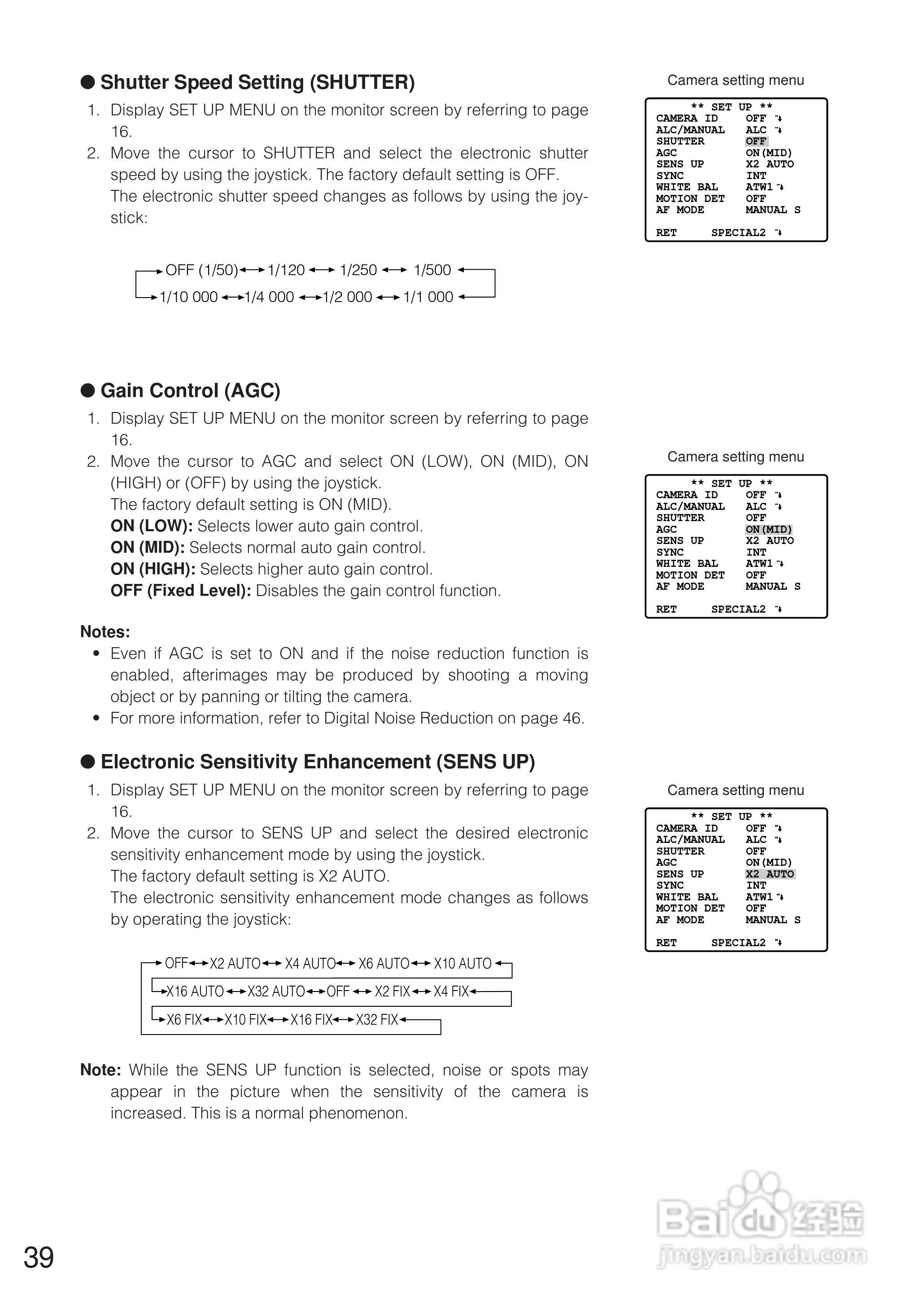 松下WV-CW864E彩色闭路监控摄像机使用说明书:[4]