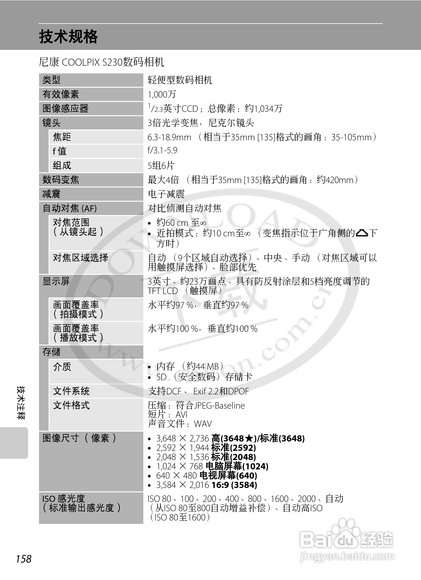 NIKON 数码相机COOLLPIX S230用户手册:[17]