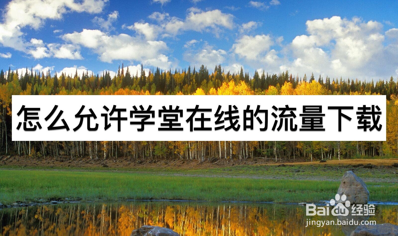 怎么允许学堂在线使用流量下载