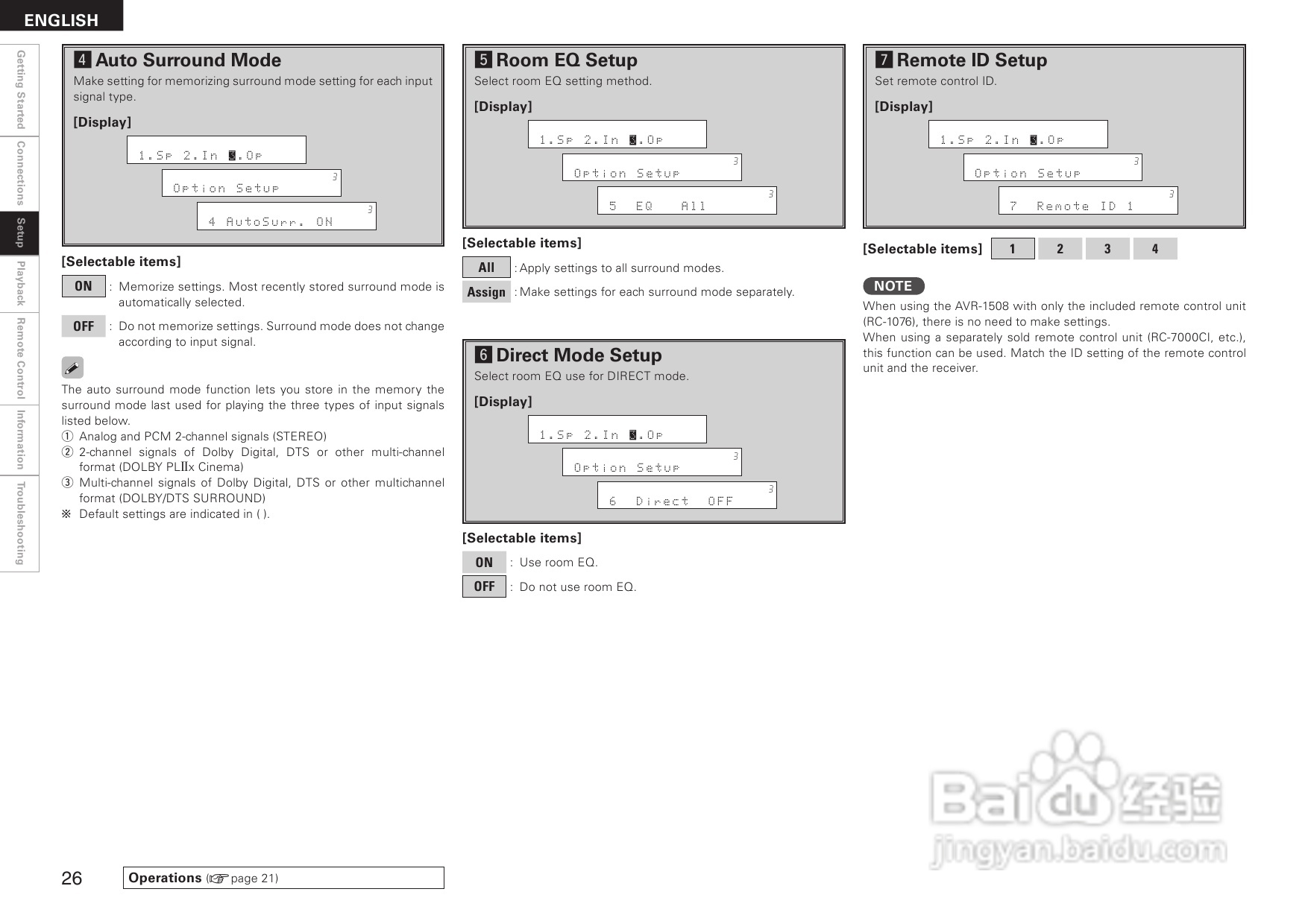 DENON AVR-1508功放用户手册:[2]