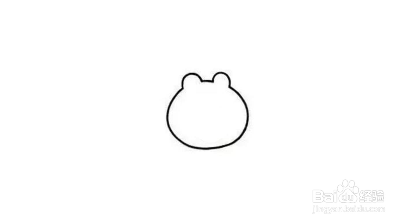 可爱布朗熊简笔画画法分解