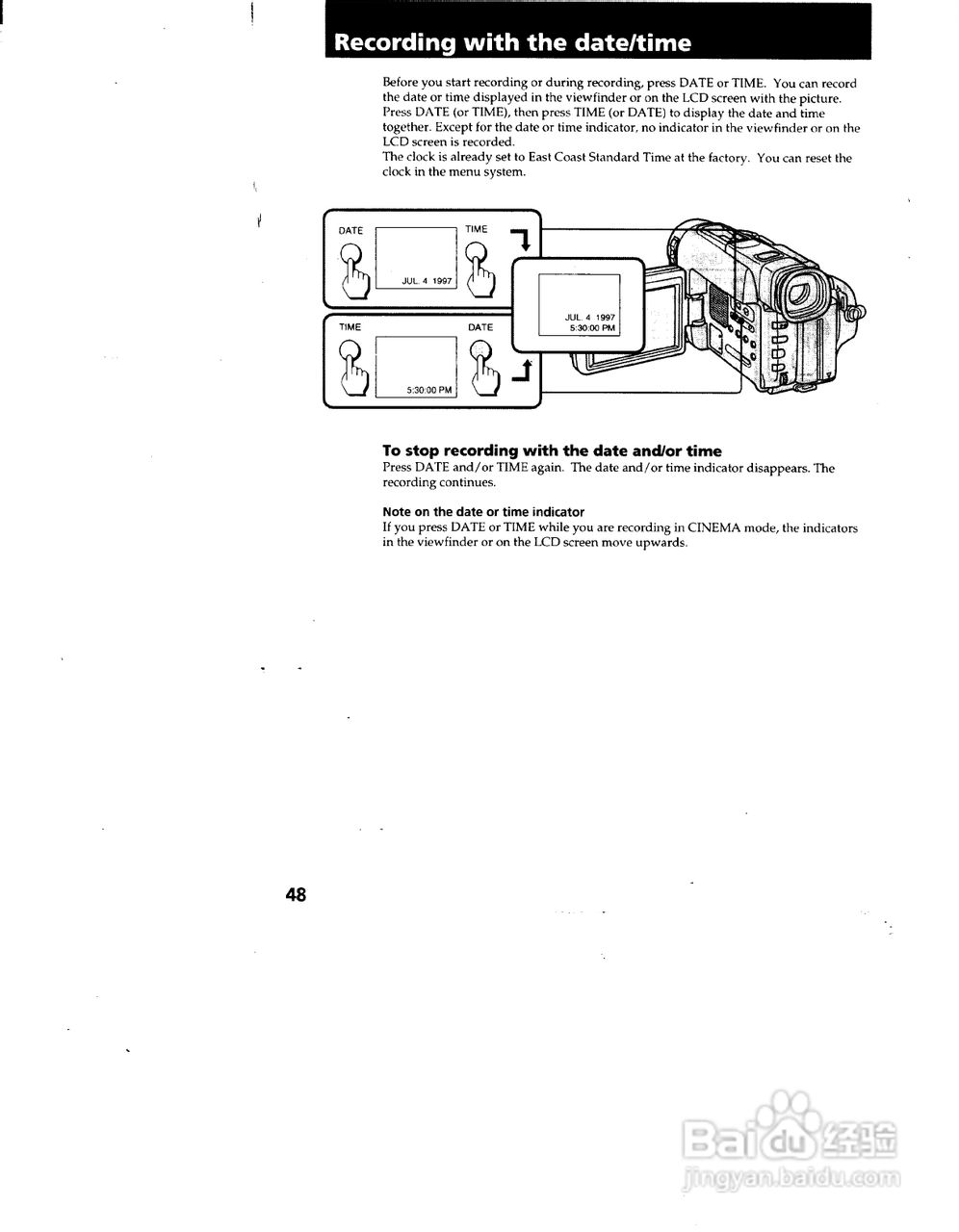 索尼CCD-TRV82模拟摄像机说明书:[5]